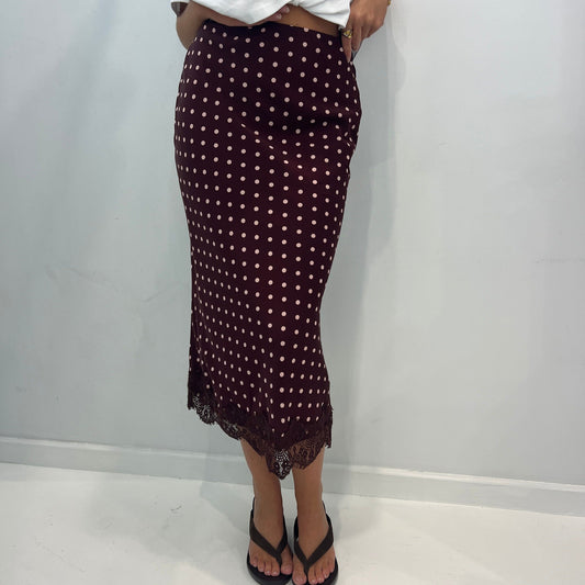 Mary Skirt - Burgundy/Pink