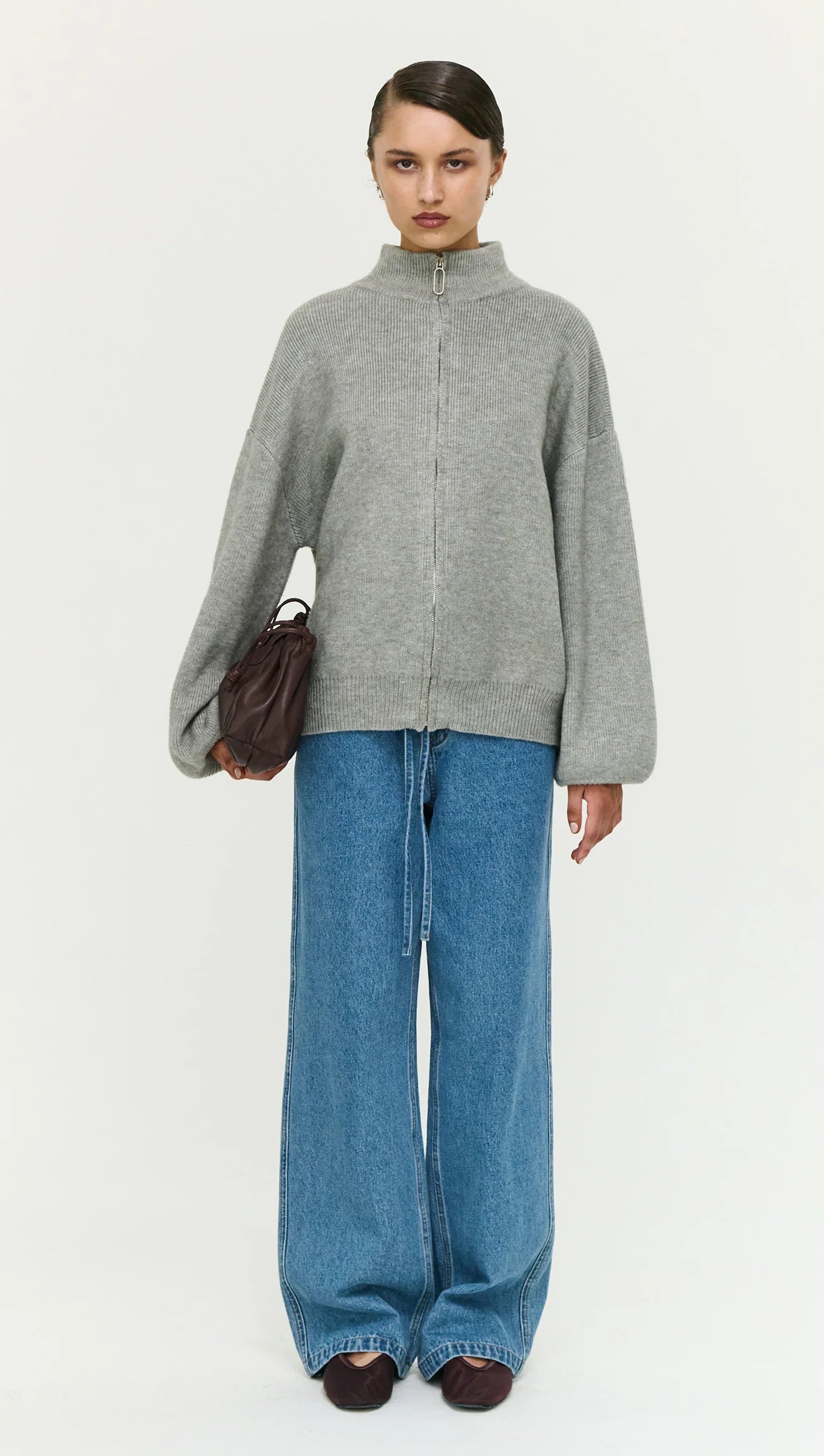 Harlow Oversized Zip Cardigan