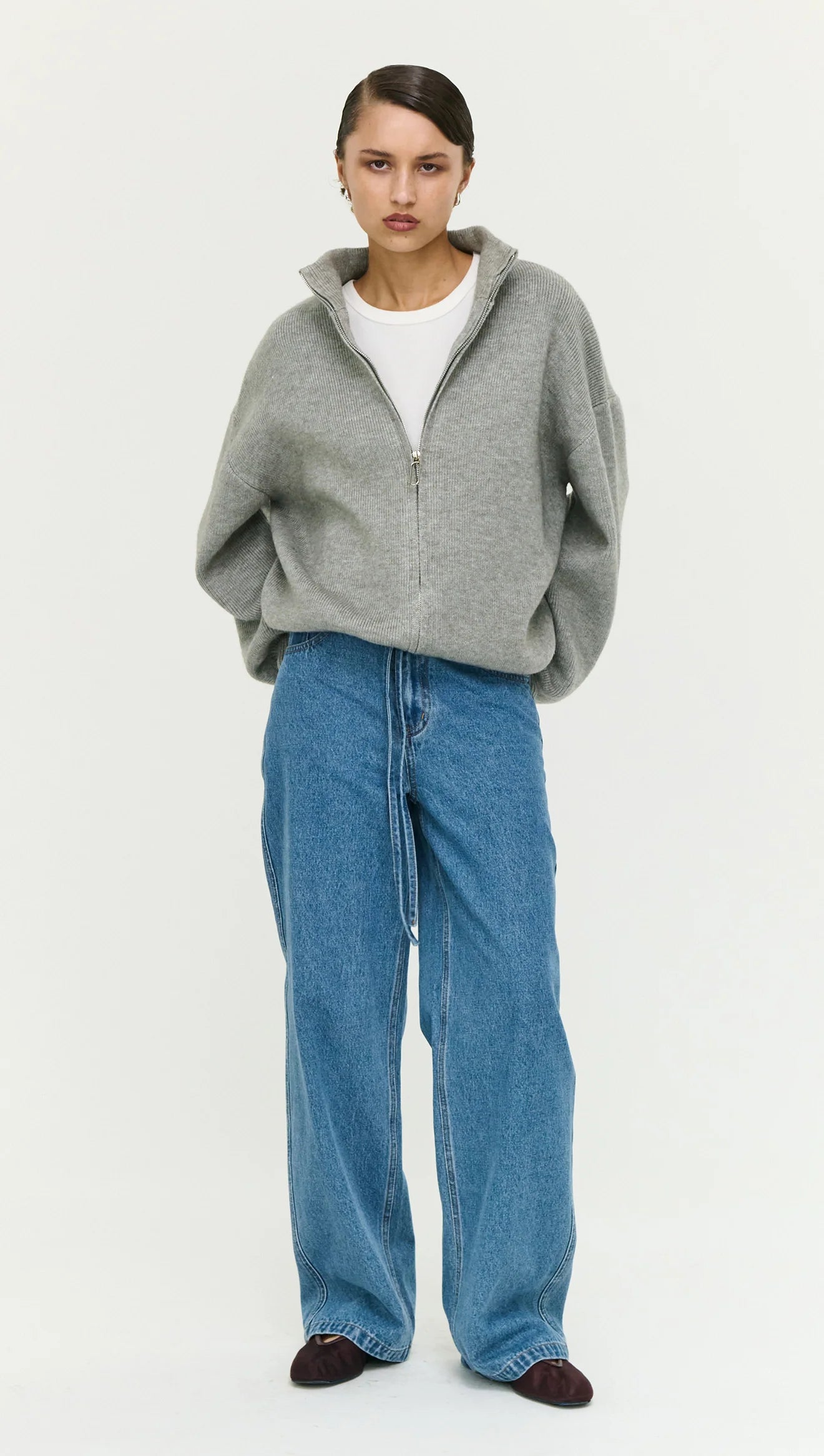 Harlow Oversized Zip Cardigan