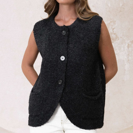 Amelia Knit Vest - Black