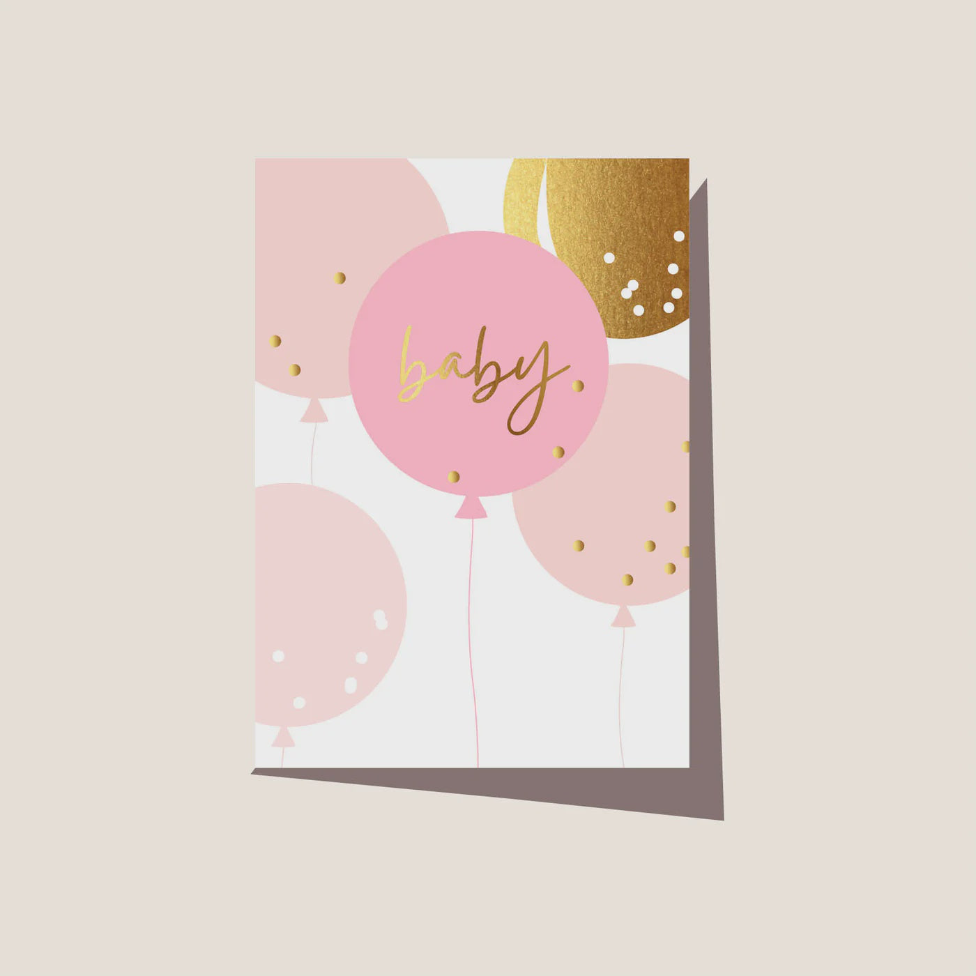 Greeting Card - Baby Balloon Pink