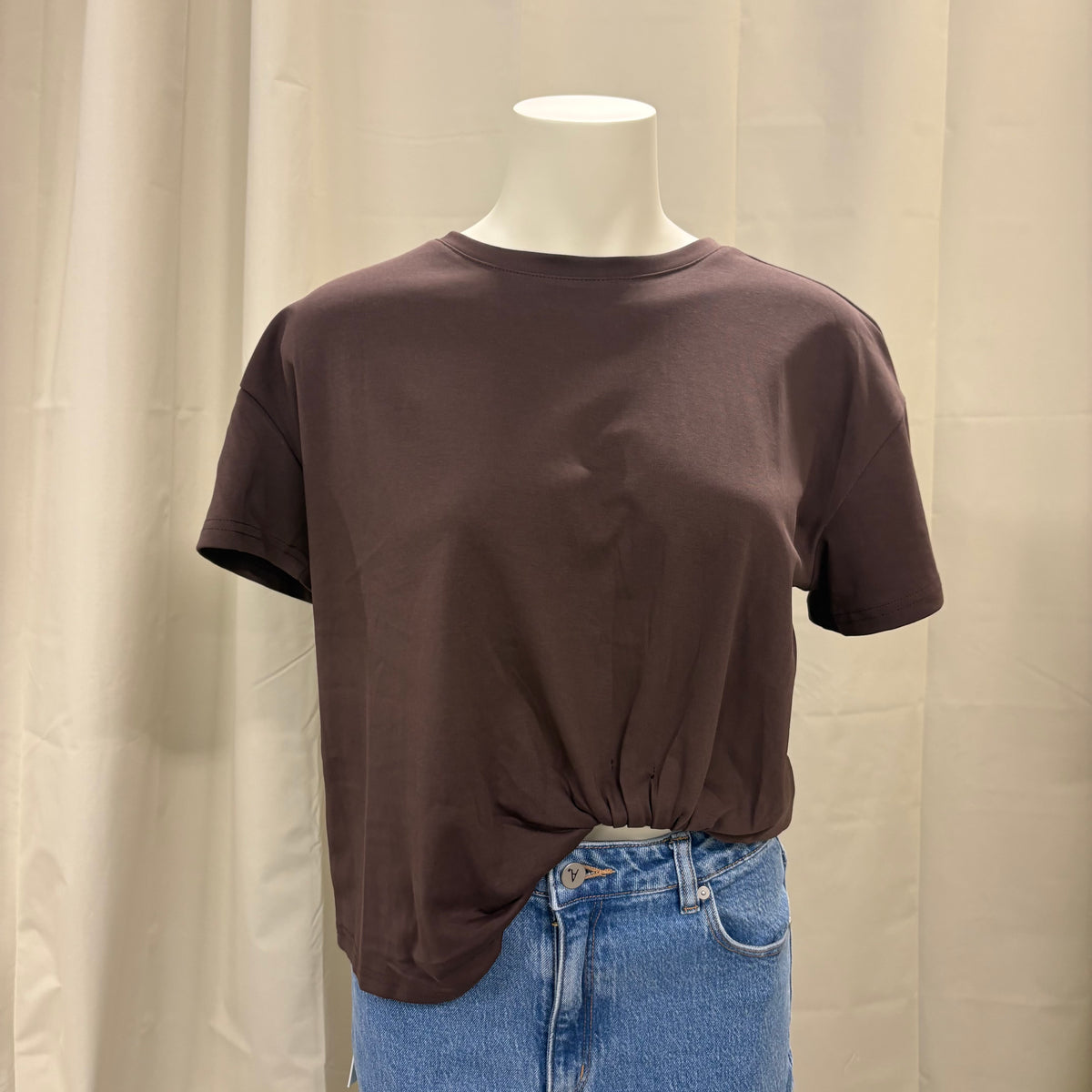 Claire Tuck Tee - Chocolate