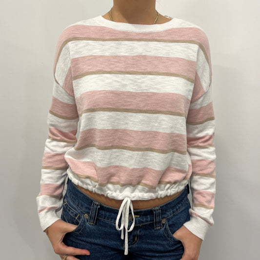 Hailey Top - Dusty Pink Stripe