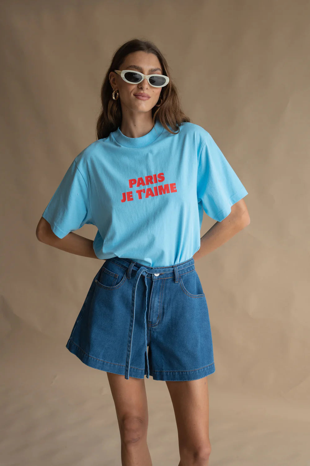 Je T'aime Tee - Ice Blue