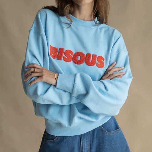 Bisous Sweatshirt - Ice Blue