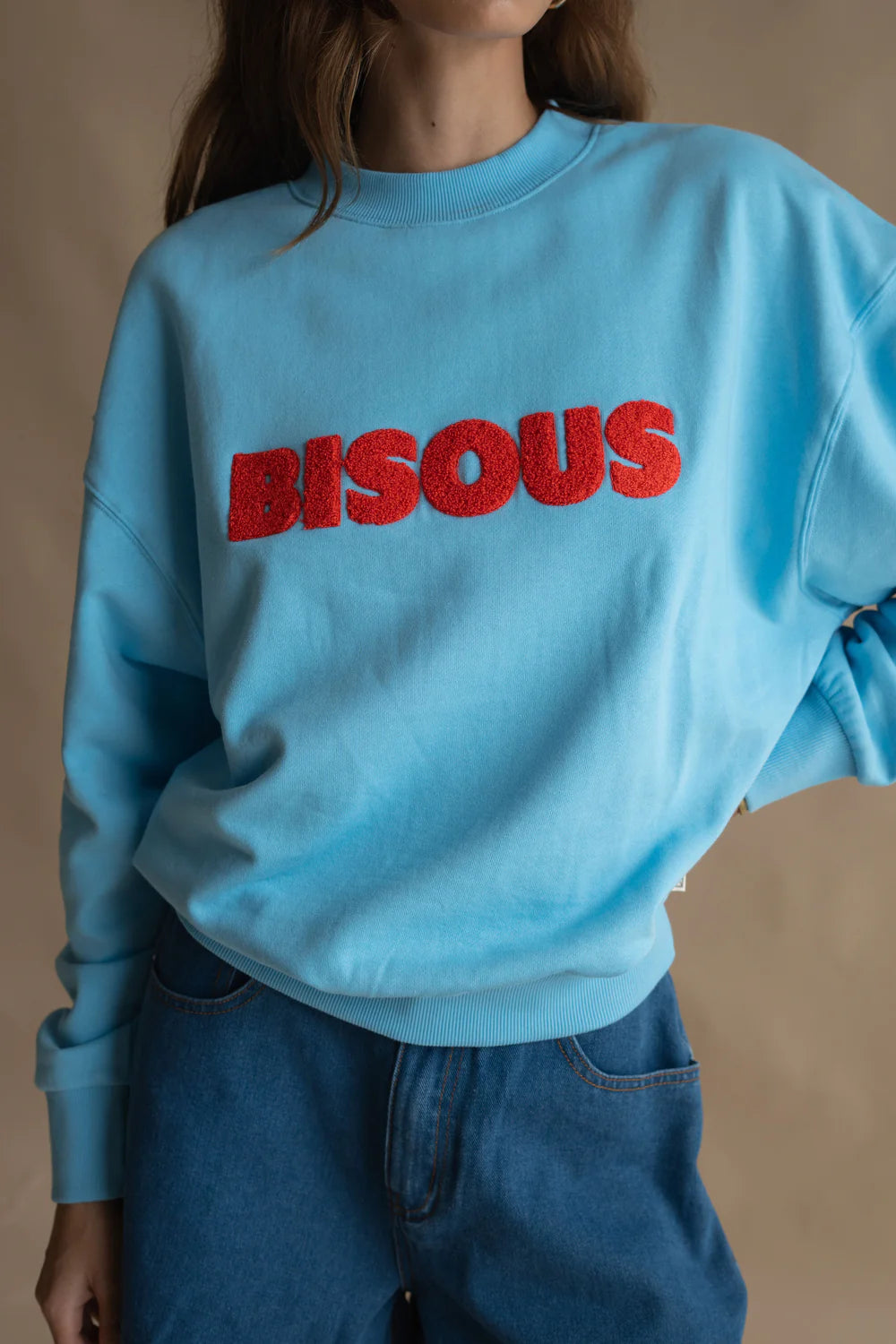 Bisous Sweatshirt - Ice Blue