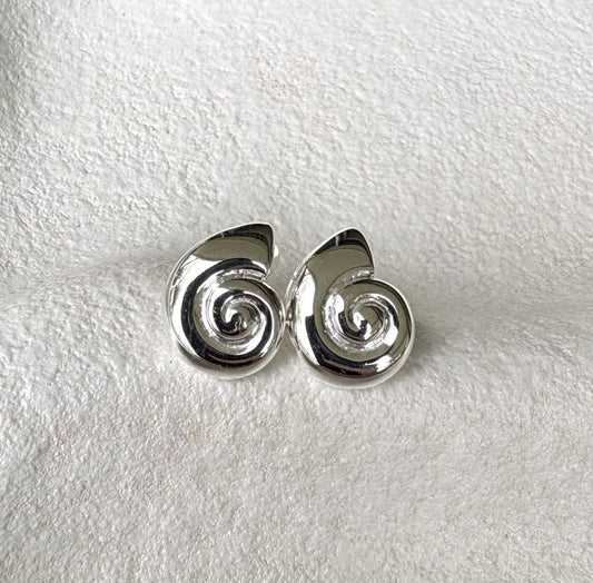 Spiral Studs Silver