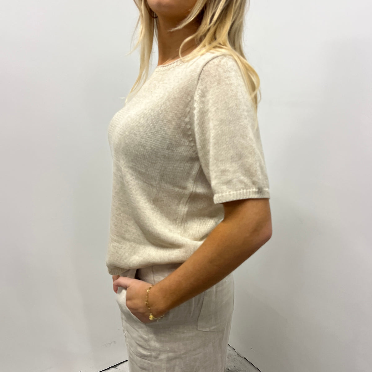 Summer Knit Tee - Natural