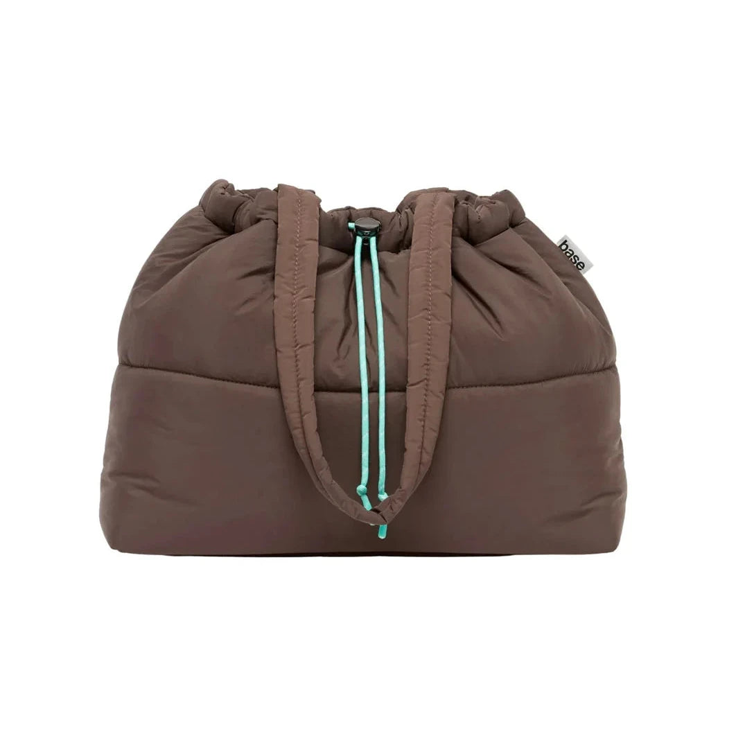 Scrunch Base Bag - Chocolate/turquoise