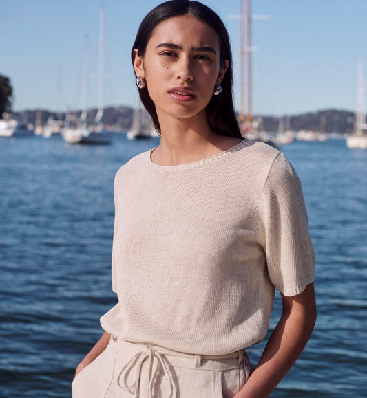 Summer Knit Tee - Natural