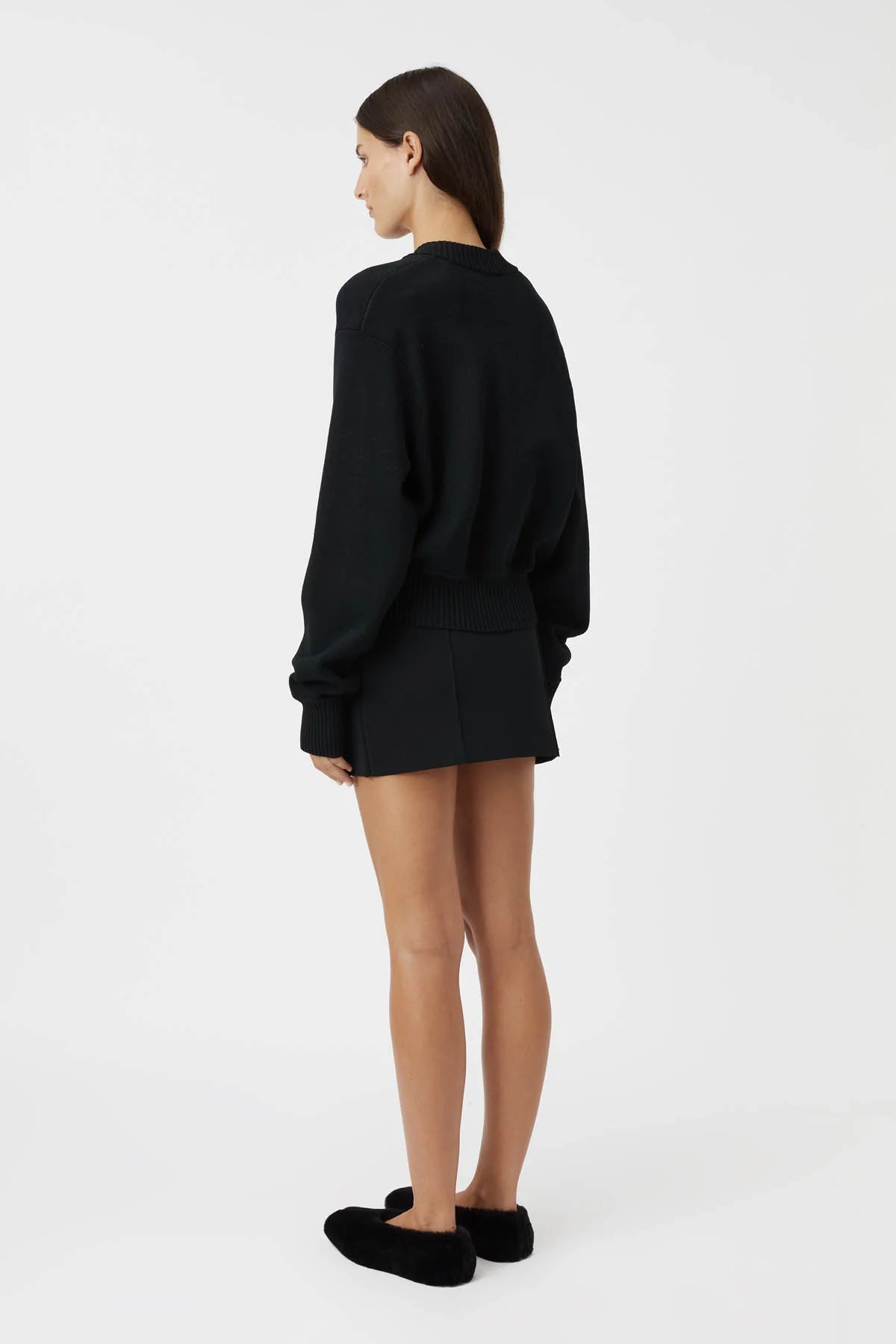 Amedeo Knit Mini Skirt - Black