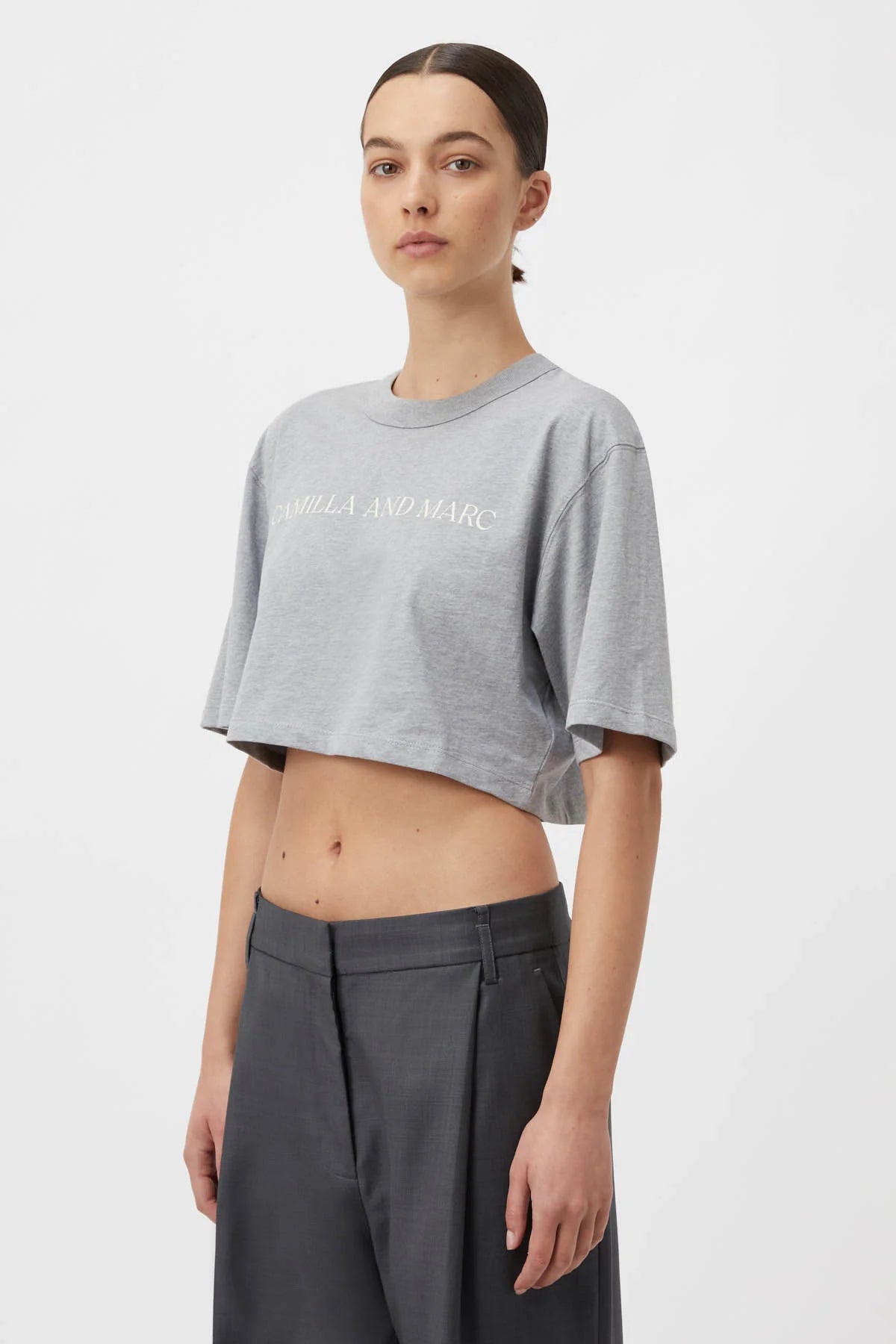 Pierre Cropped Tee - Grey