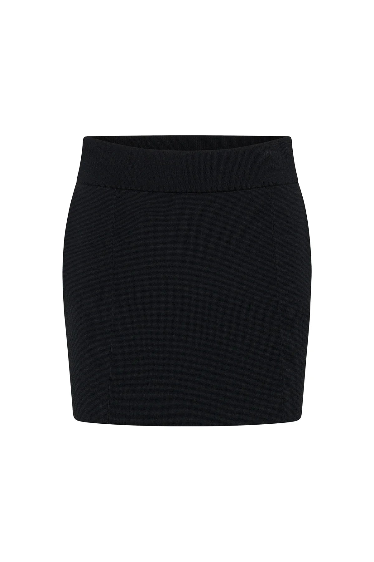 Amedeo Knit Mini Skirt - Black