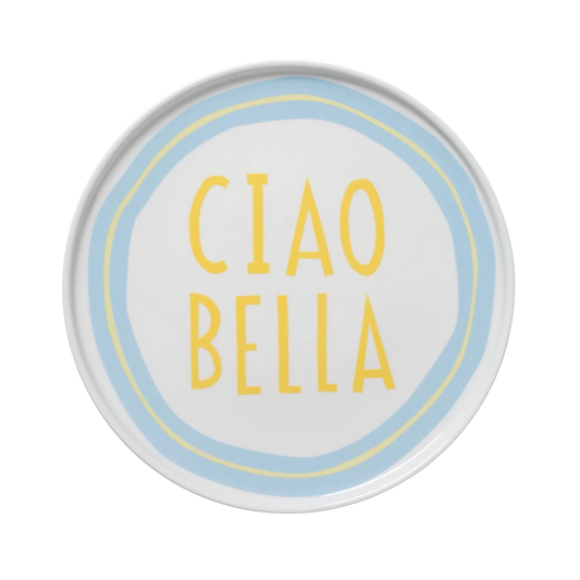 Ciao Bella Plate - Blue/Yellow - CLICK & COLLECT ONLY