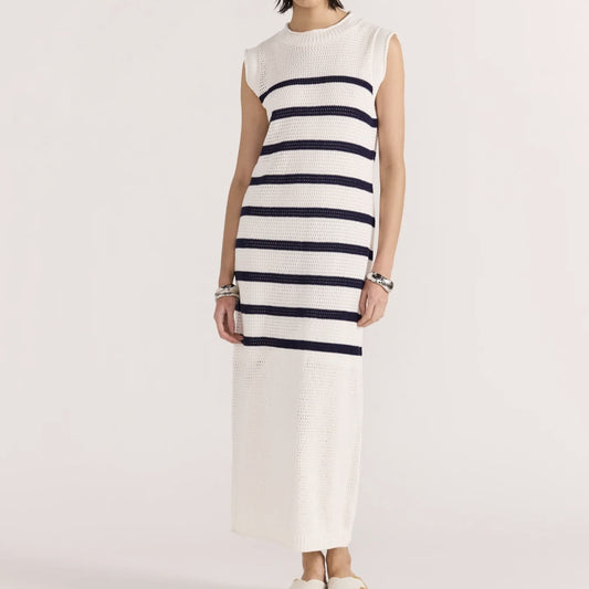 Veda Stripe Knit Midi Dress