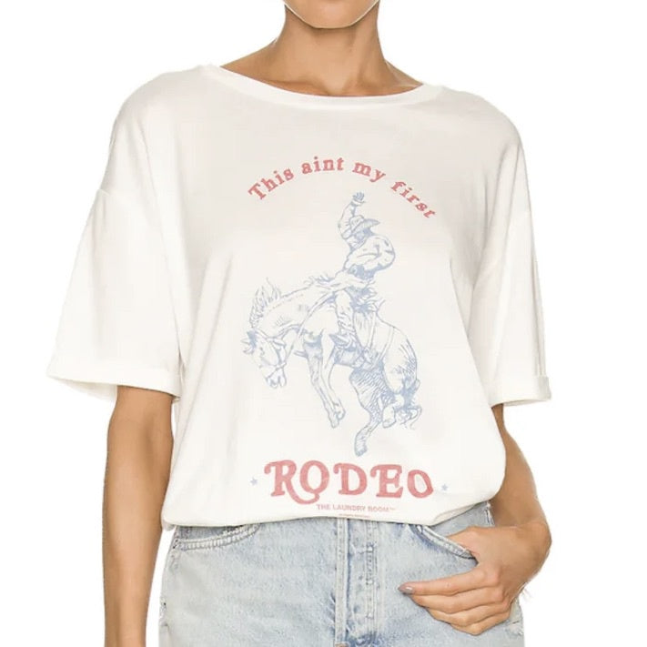 First Rodeo  Oversized Tee - White