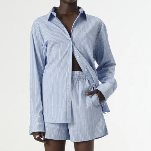 Poppy Shirt - Blue Stripe