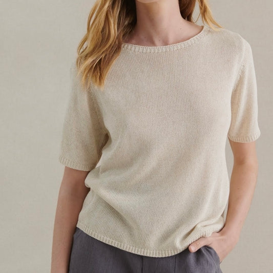 Summer Knit Tee - Natural