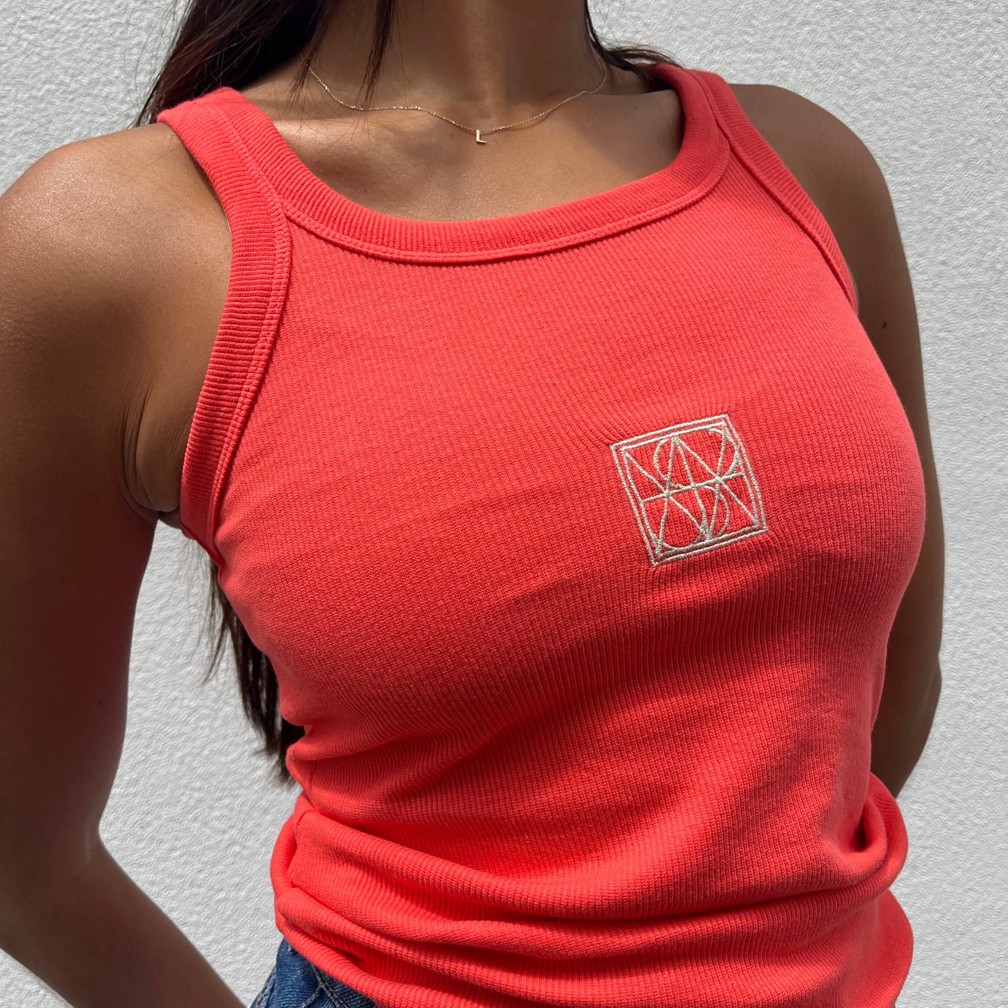 Monogram Tank - Lobster Red