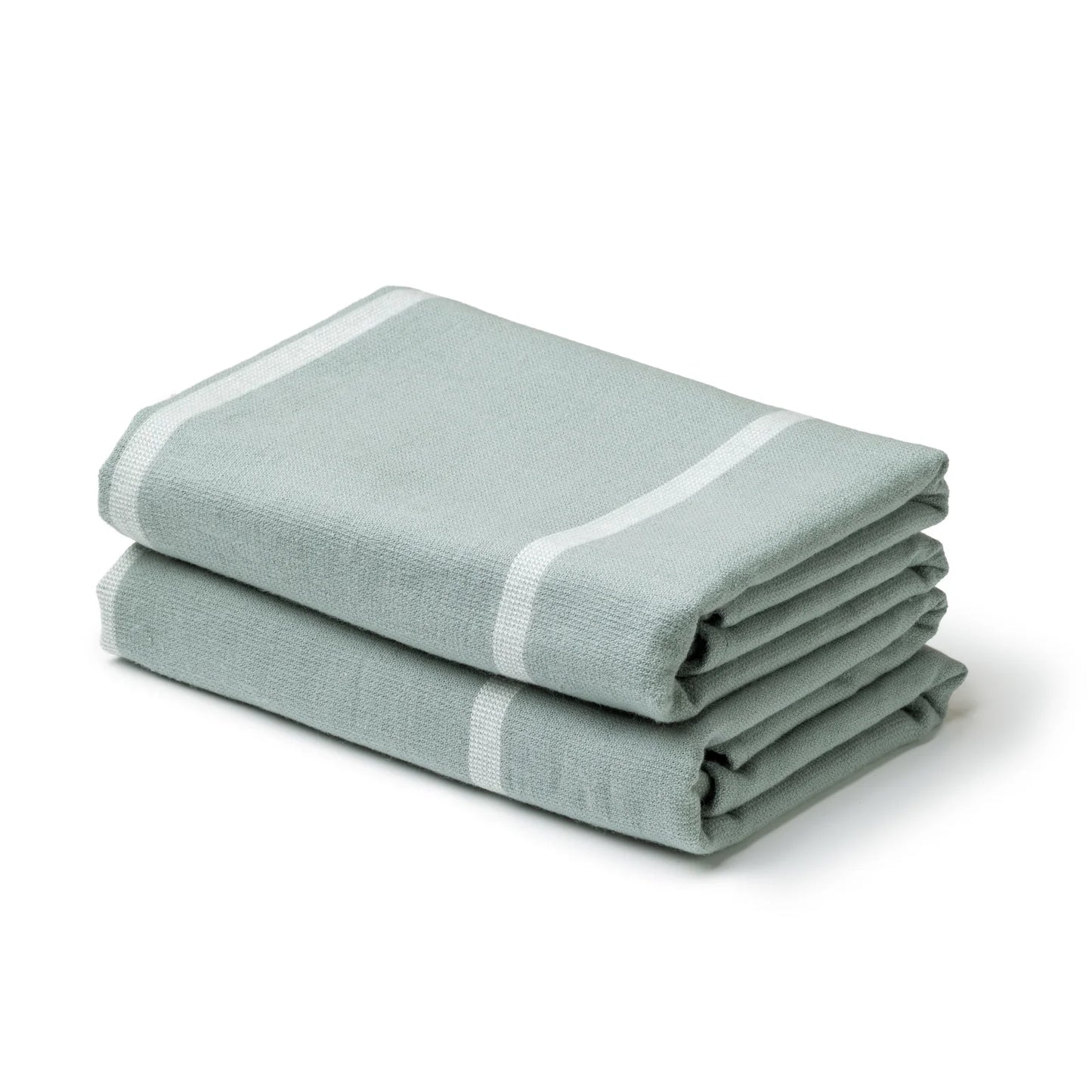 Between The Lines Tea Towel II - Green Tea