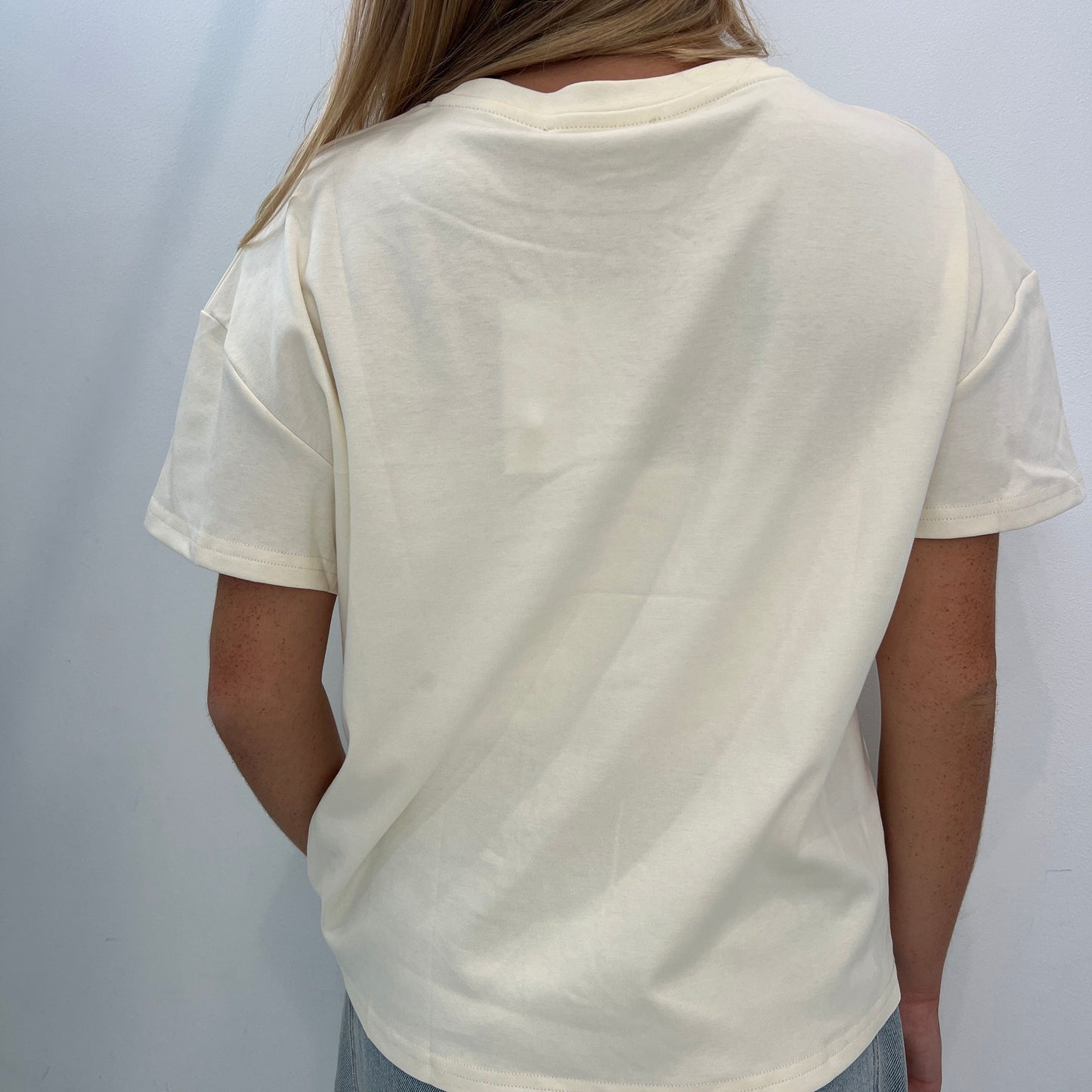 Claire Tuck Tee - Cream