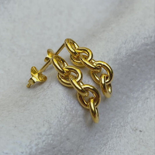 Lock Earrings Gold