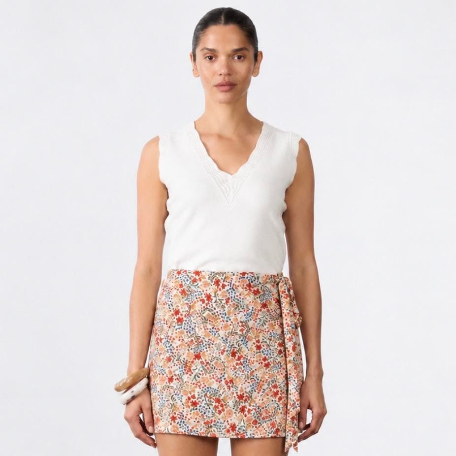 Leila Knit Tank - White