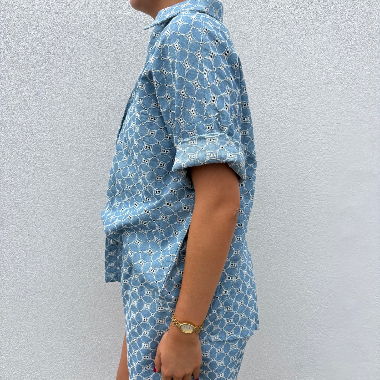Bella Sleeve Broderie Shirt