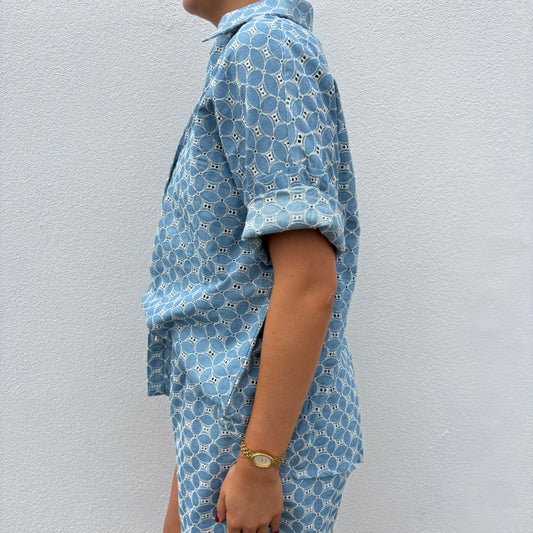 Bella Sleeve Broderie Shirt