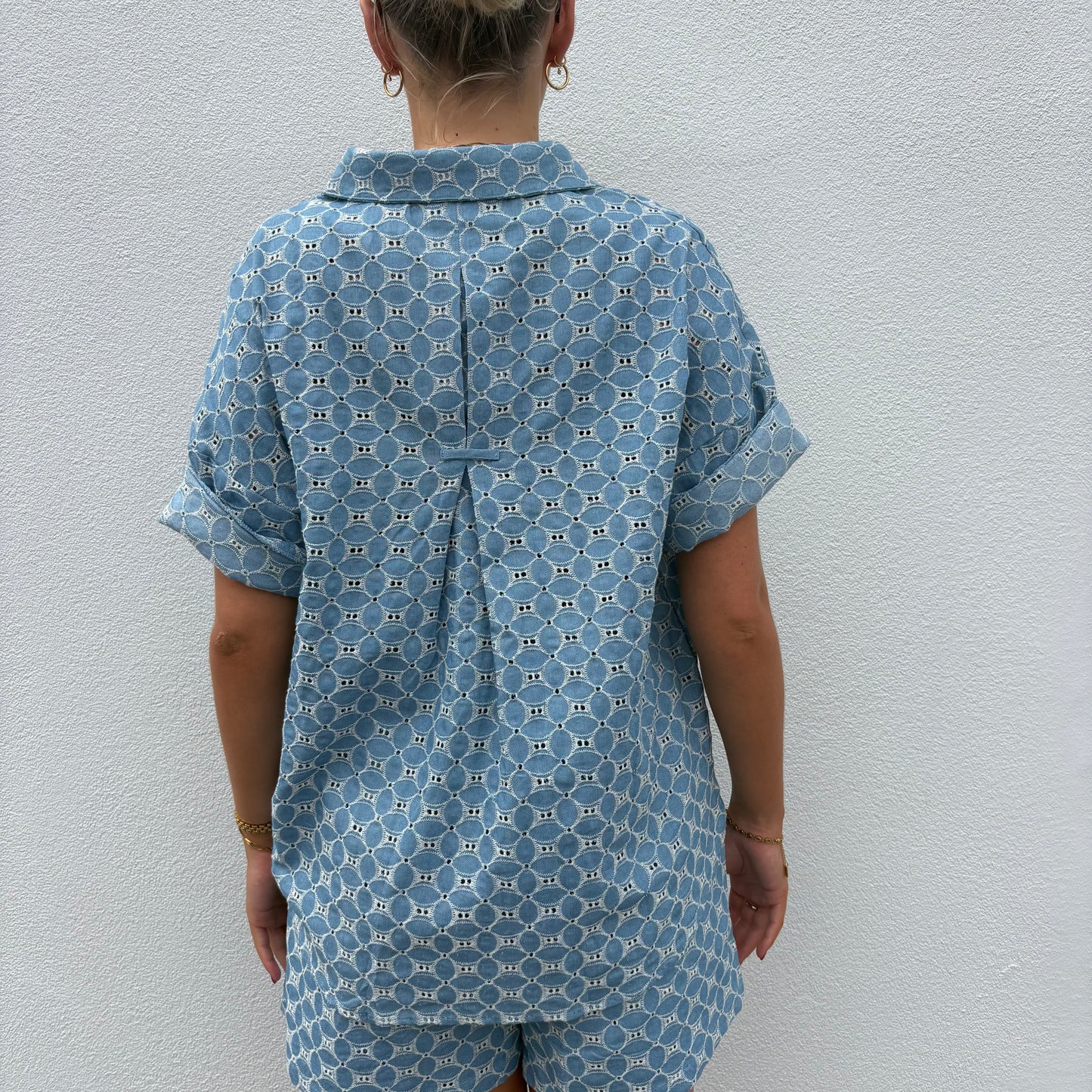 Bella Sleeve Broderie Shirt
