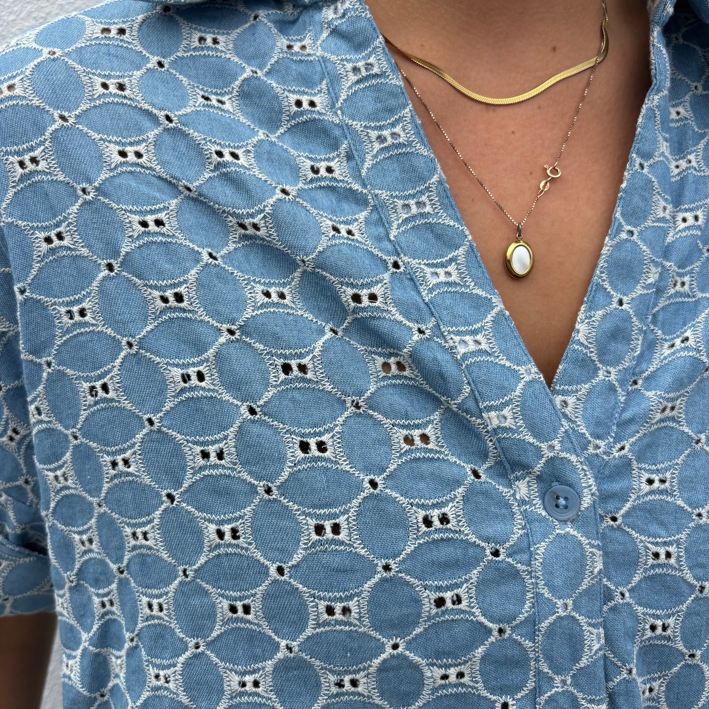 Bella Sleeve Broderie Shirt
