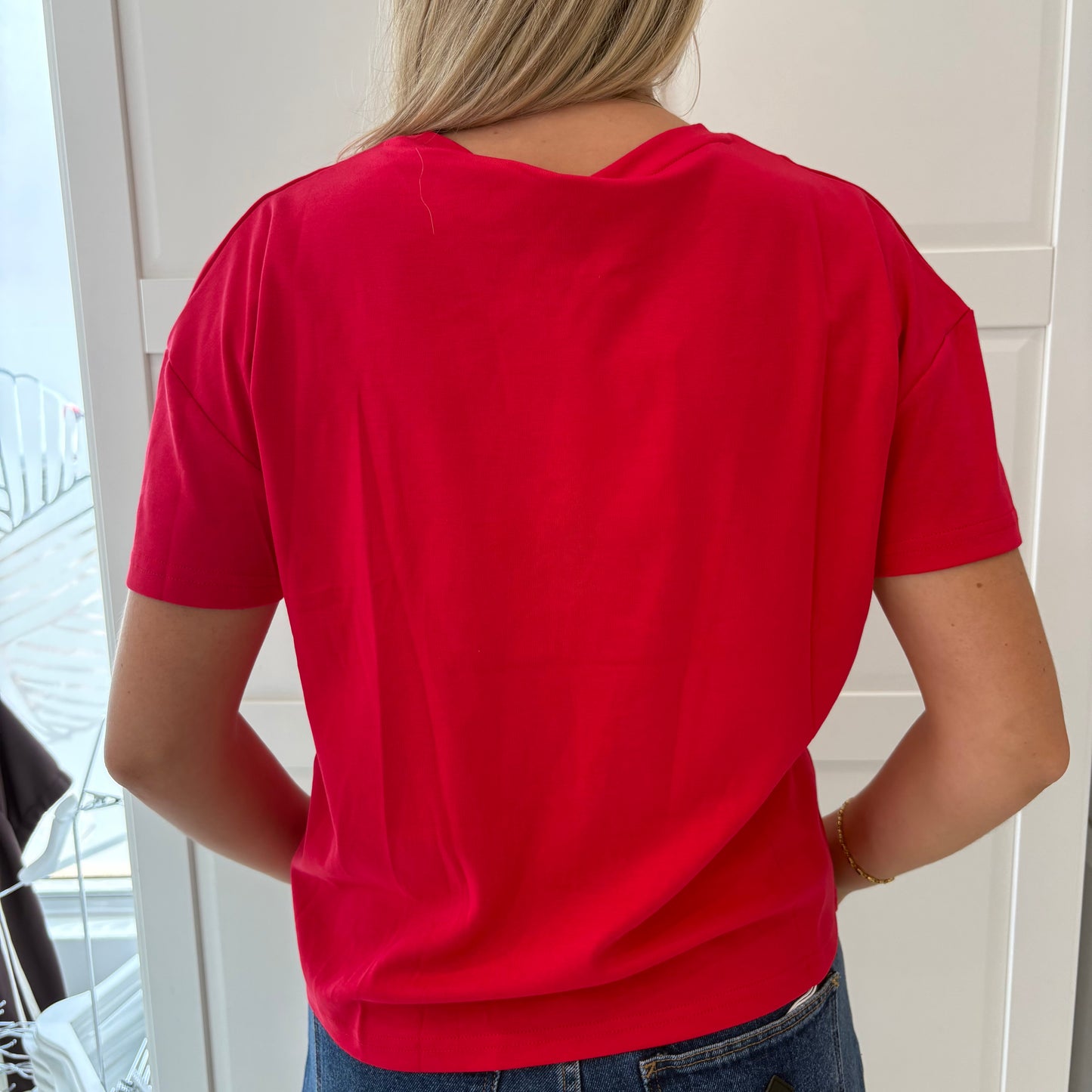 Claire Tuck Tee - Red