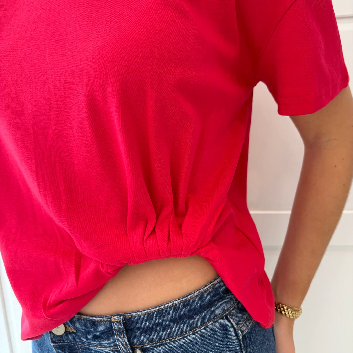 Claire Tuck Tee - Red