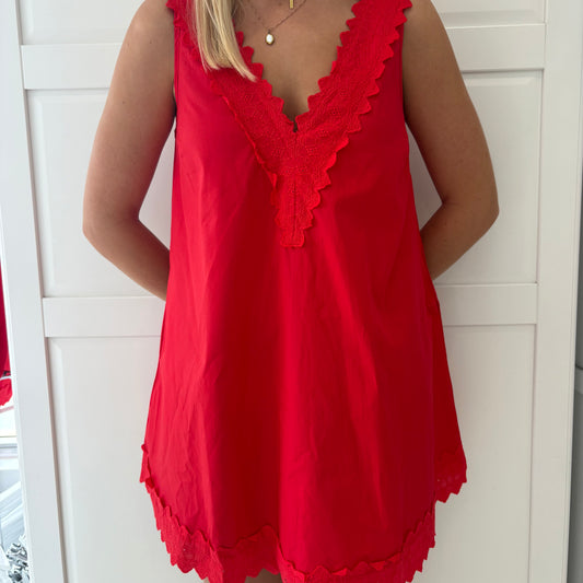 Permata Lace Trim Dress