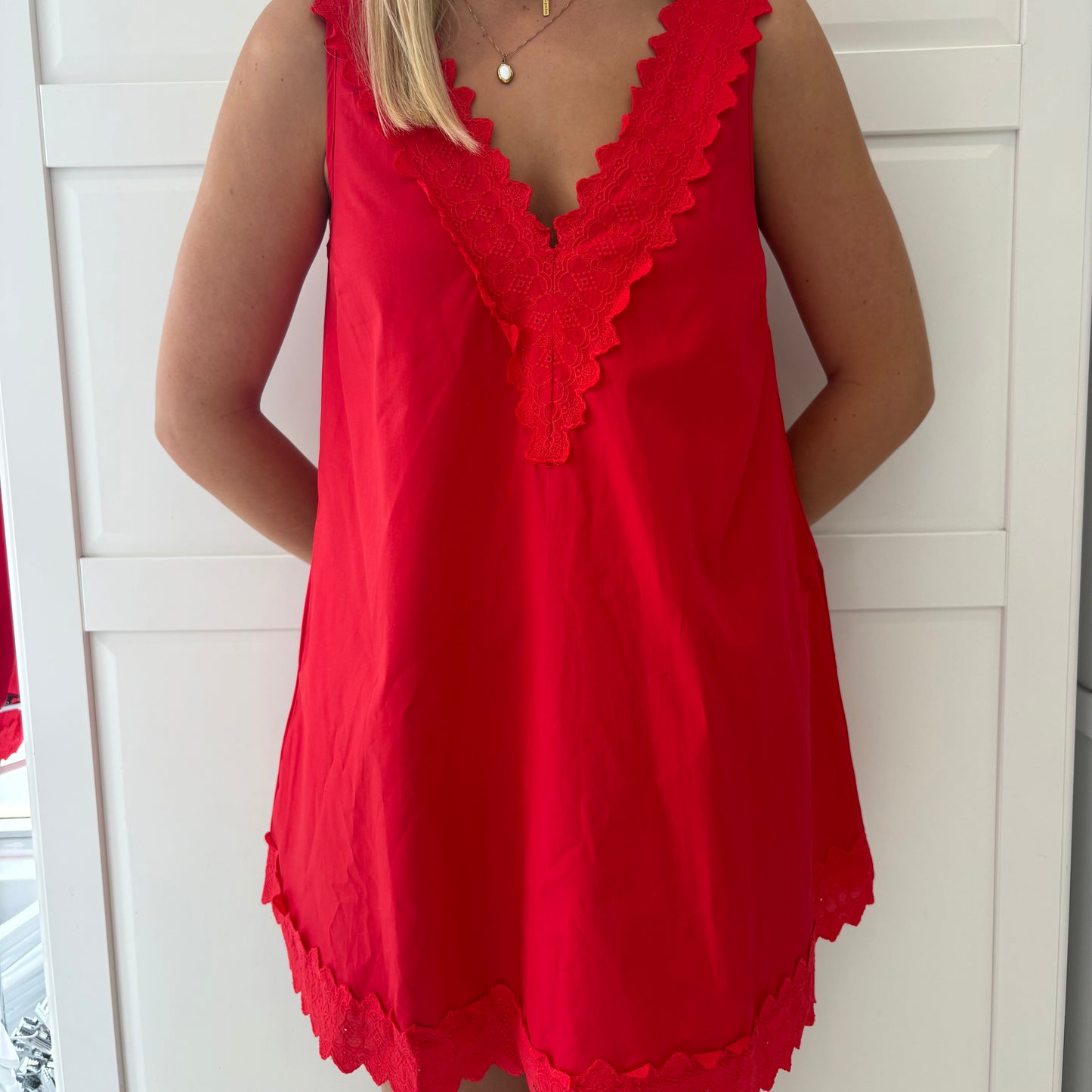 Permata Lace Trim Dress