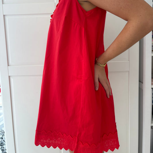 Permata Lace Trim Dress