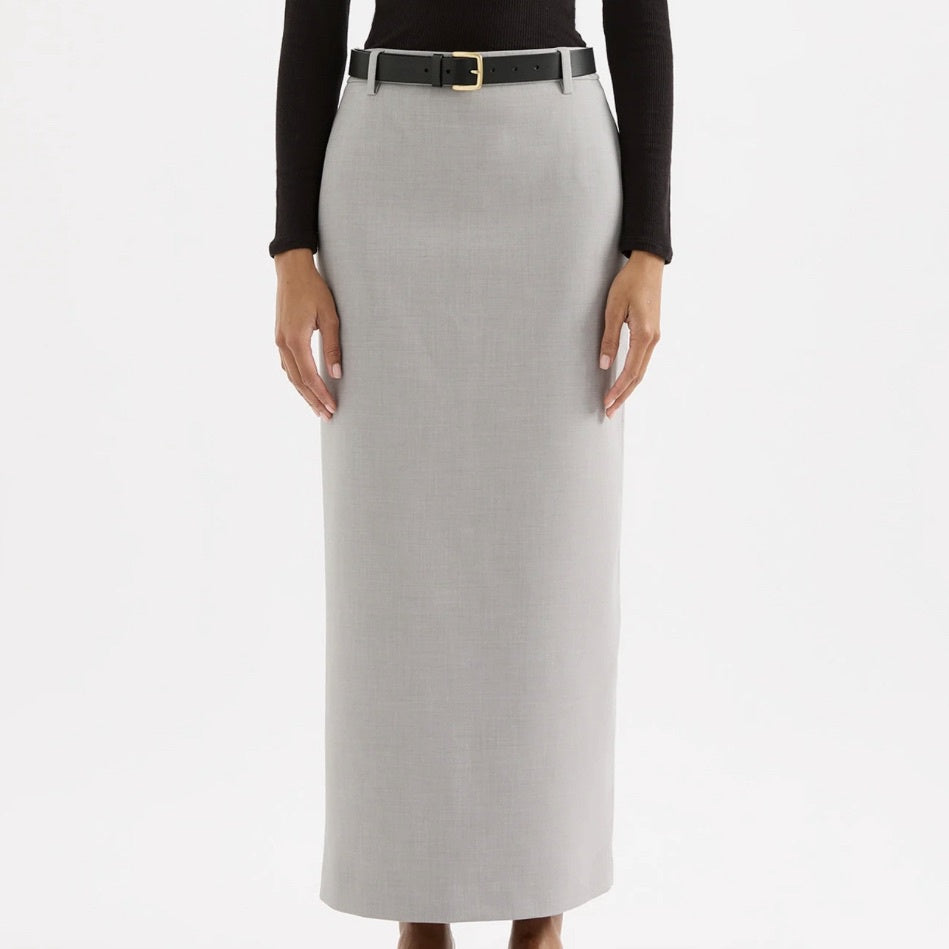 Elena Maxi Skirt - Heather Grey