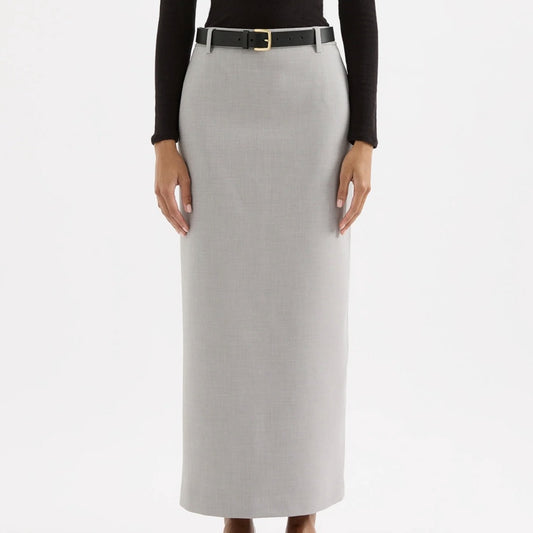 Elena Maxi Skirt - Heather Grey