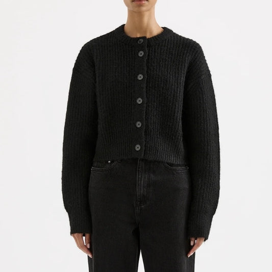 Nixon Cropped Cardigan - Black