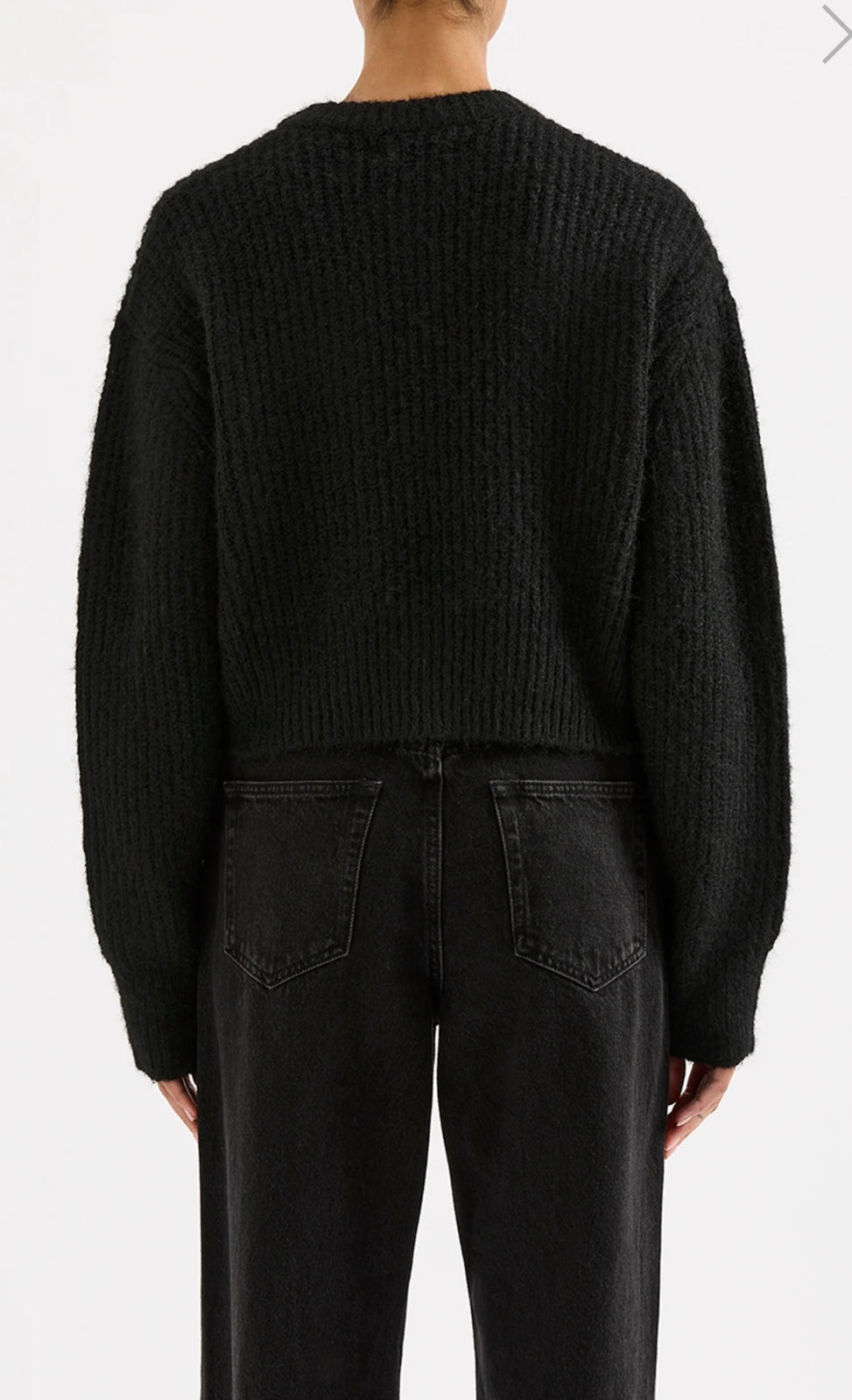 Nixon Cropped Cardigan - Black