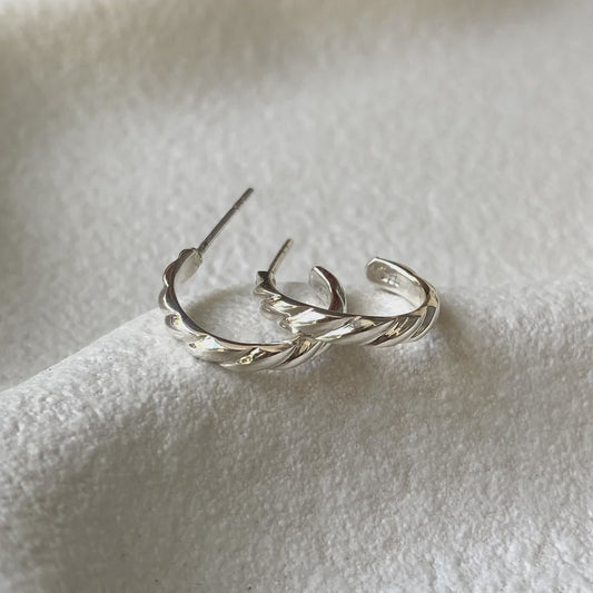 Rhea Hoops Silver