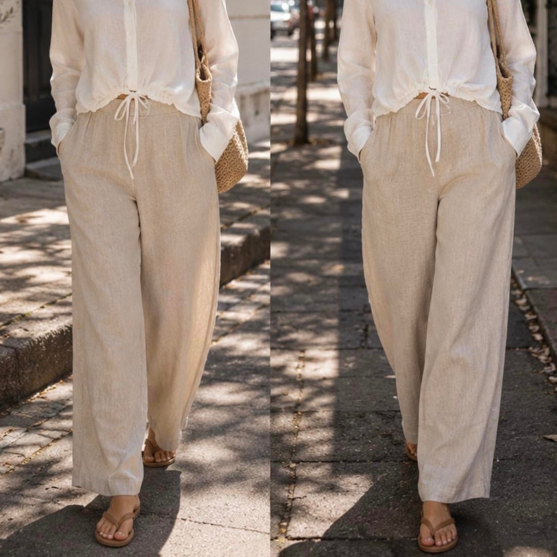 Jamie Barrel Pant - Natural