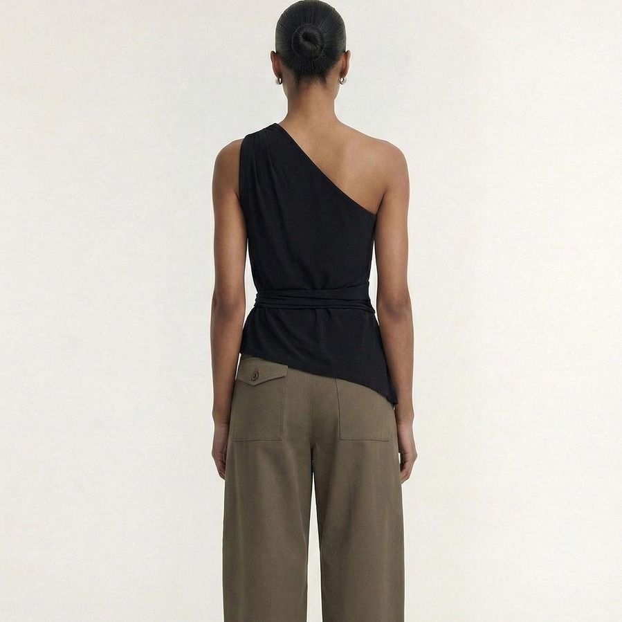 Zara One-shoulder tie top