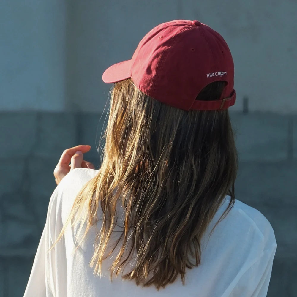 Embroidered Cap - Red