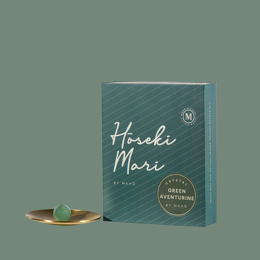 Hoseki Mari Incense Holder - Green Aventurine