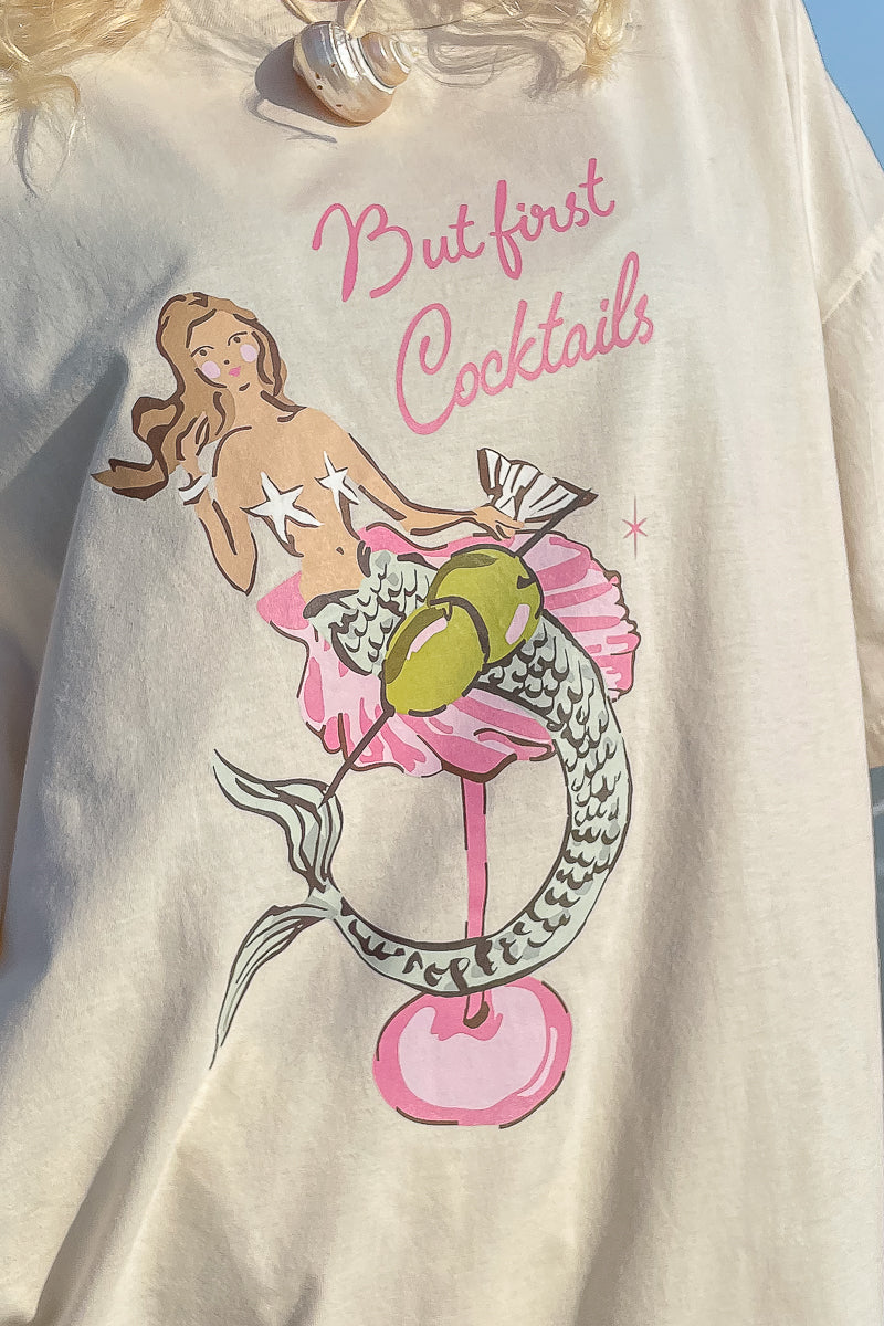 Mermaid Cocktail Tee - White