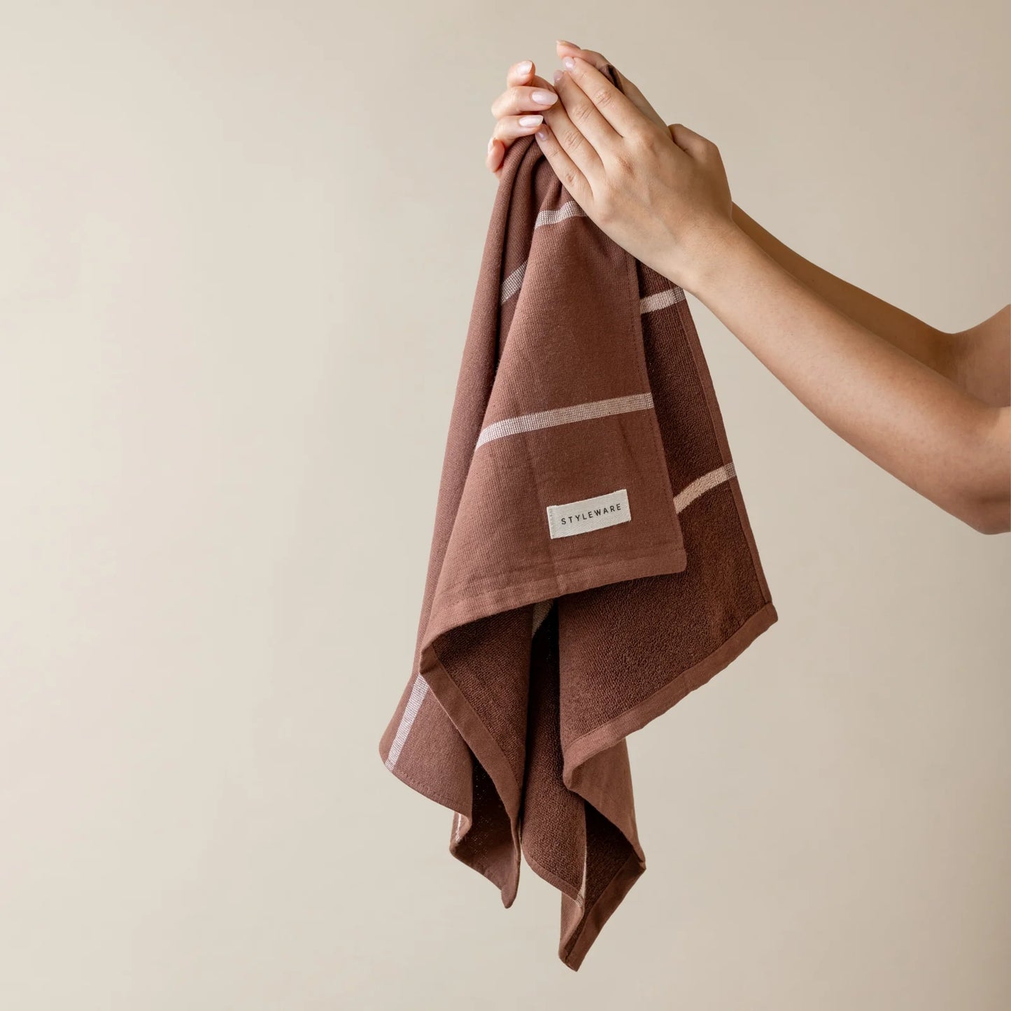 Between the Lines Tea Towel Mocha