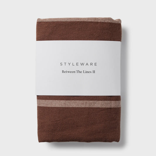 Between The Lines Tea Towel II - Mocha