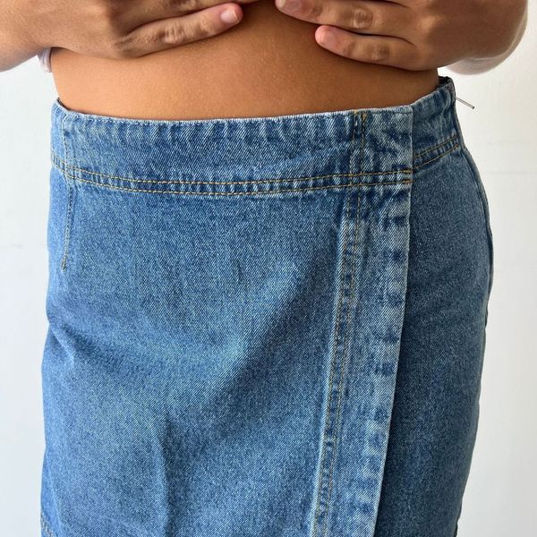 Tate Denim Wrap Skirt