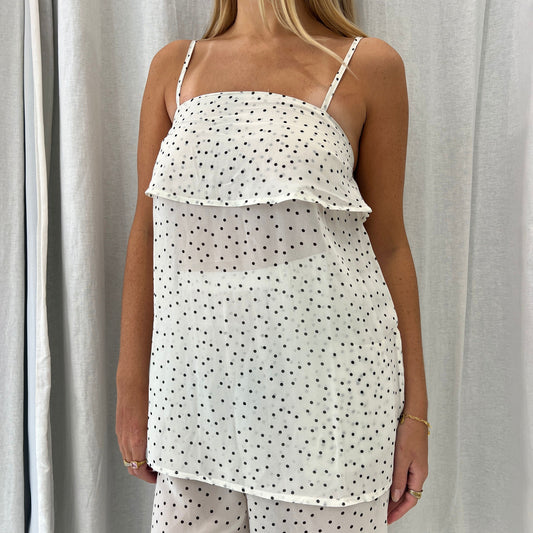 Maeve Polka Dot Top